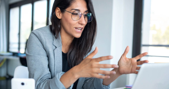 event sponsor presenting at virtual event